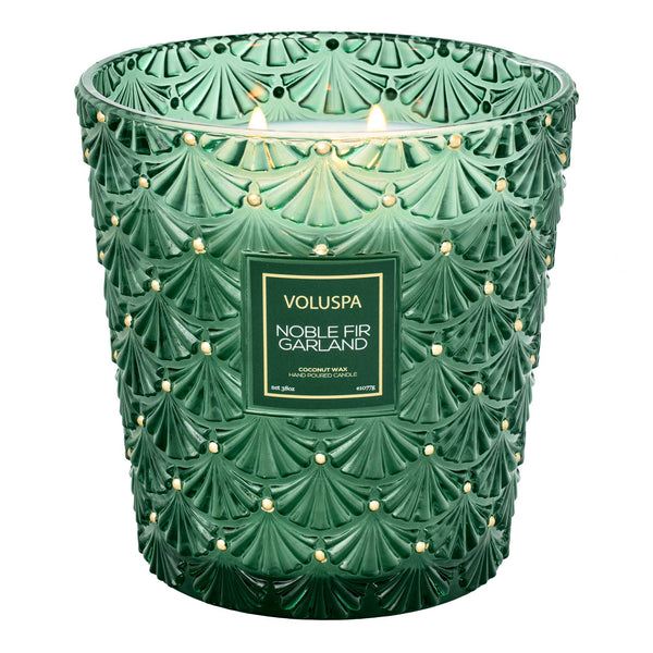 NOBLE FIR GARLAND 3 WICK HEARTH CANDLE  38oz