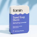 Travel Size Soap Sheets Tin | Eco-Friendly | Hand Soap: Lavender / 100 Sheets (1 Pack)