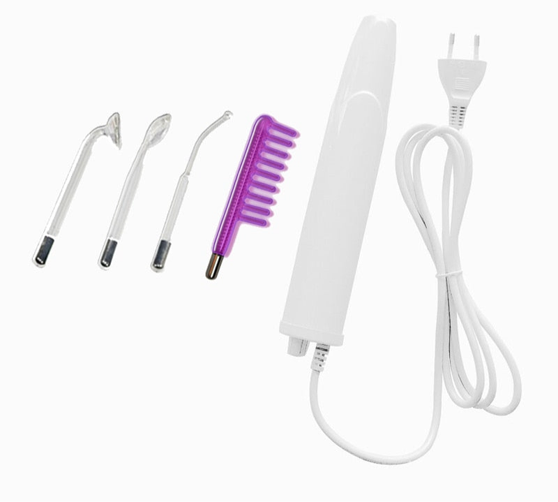 Portable High Frequency Electrotherapy Facial Machine Spot Acne Remover Face Skin Wrinkle Scalp Massager Electrode