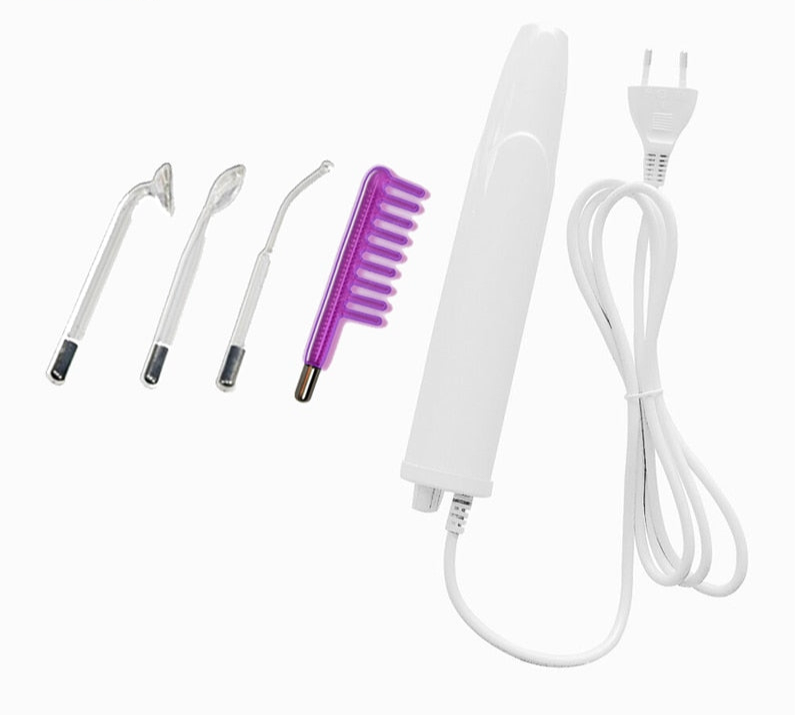 Portable High Frequency Electrotherapy Facial Machine Spot Acne Remover Face Skin Wrinkle Scalp Massager Electrode