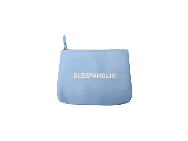 Baby Blue Sleepaholic Vegan Makeup Bag