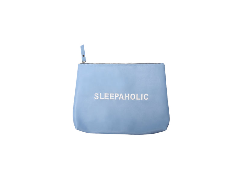 Baby Blue Sleepaholic Vegan Makeup Bag