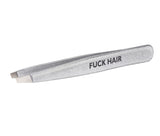 Limited Edition Silver Sparkle Fuck Hair Stainless Steel Italian Tweezers