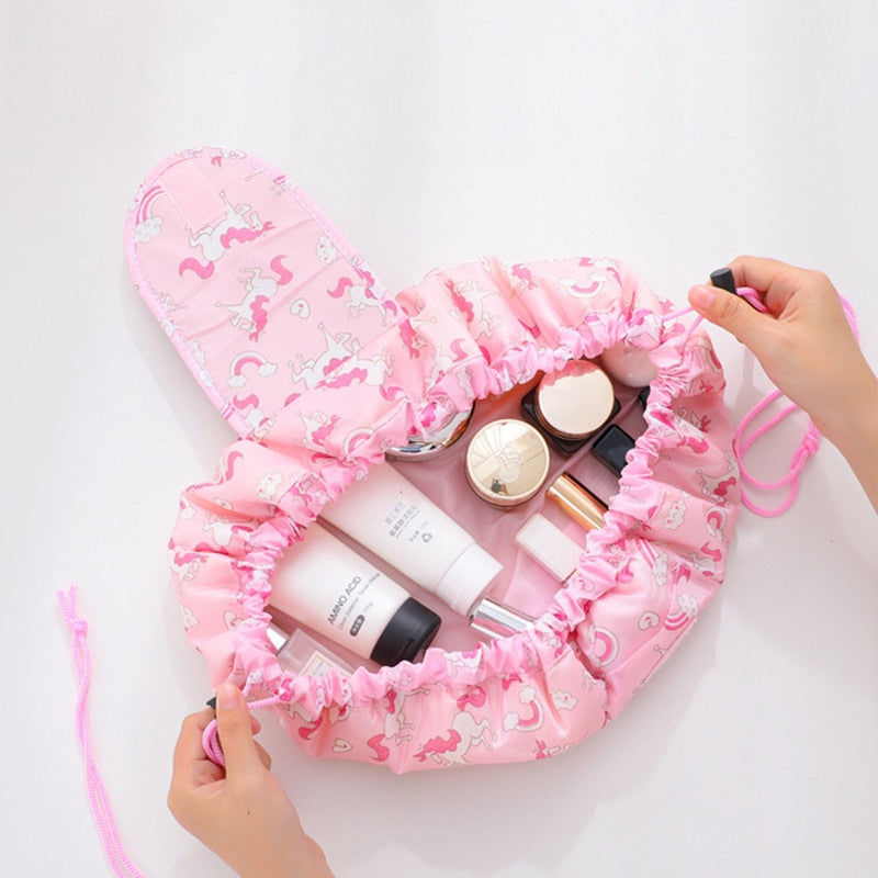 drawstring cosmetic makeup travel bag Waterproof Drawstring Cosmetic Travel Bag With Storage for Makeup