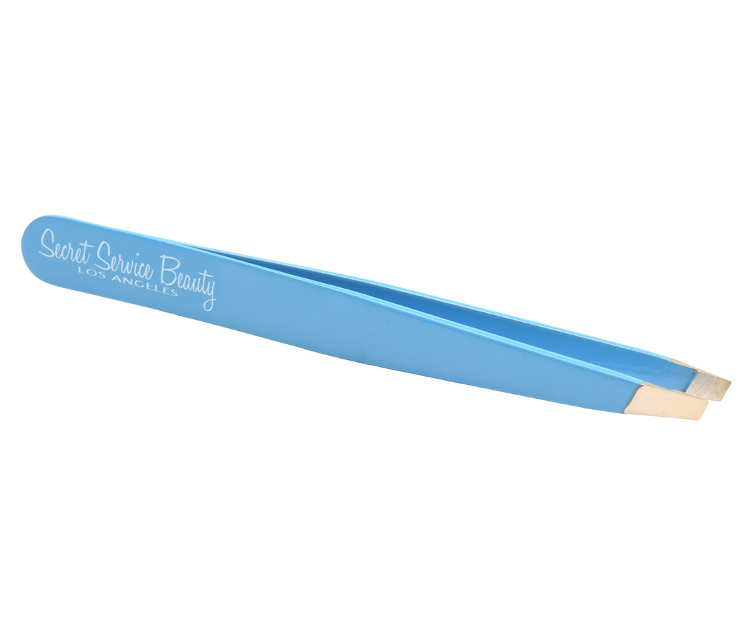 Sky Blue "Unibrow" Eyebrow Tweezers Secret Service Beauty