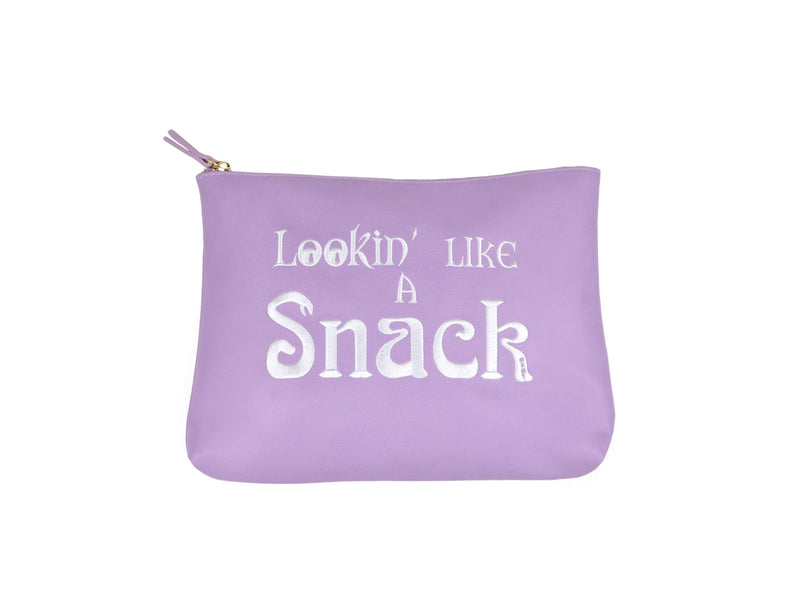 Lilac Lookin Like A Snack Large Vegan Makeup Bag